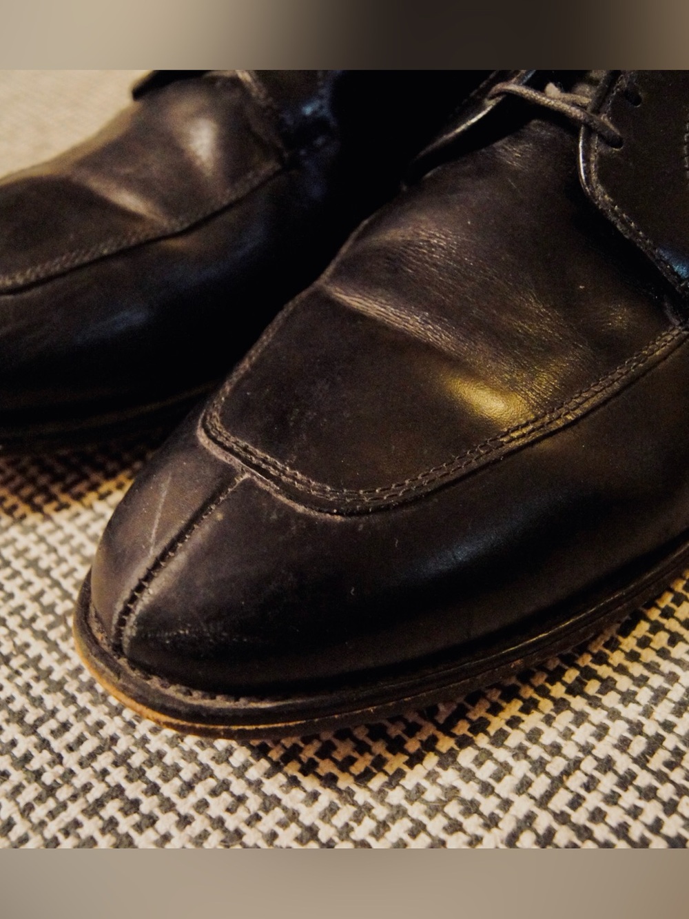 Allen Edmonds 12 Black Leather Derby Shoes